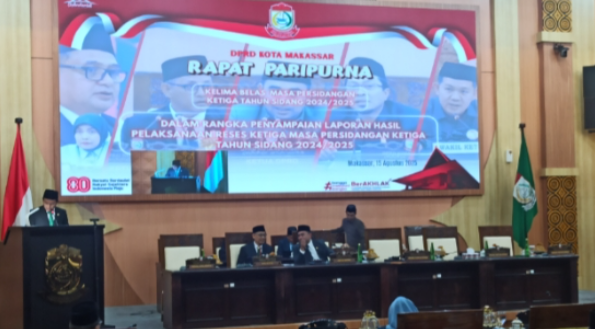 Ini Hasil Reses Ketiga Anggota DPRD Makassar yang Disampaikan di Rapat Paripurna