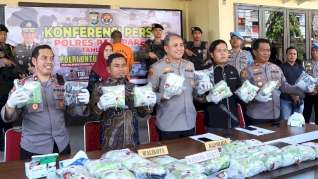 Polres Parepare Gagalkan Peredaran 44 Kg Sabu, Wali Kota Tasming Hamid Beri Apresiasi Tinggi