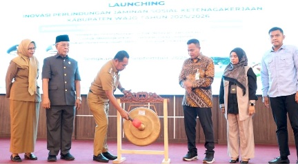 Pakkaja dan Paggalung Maradeka Diluncurkan, Ribuan Pekerja di Wajo Bakal Diberi Jaminan Sosial