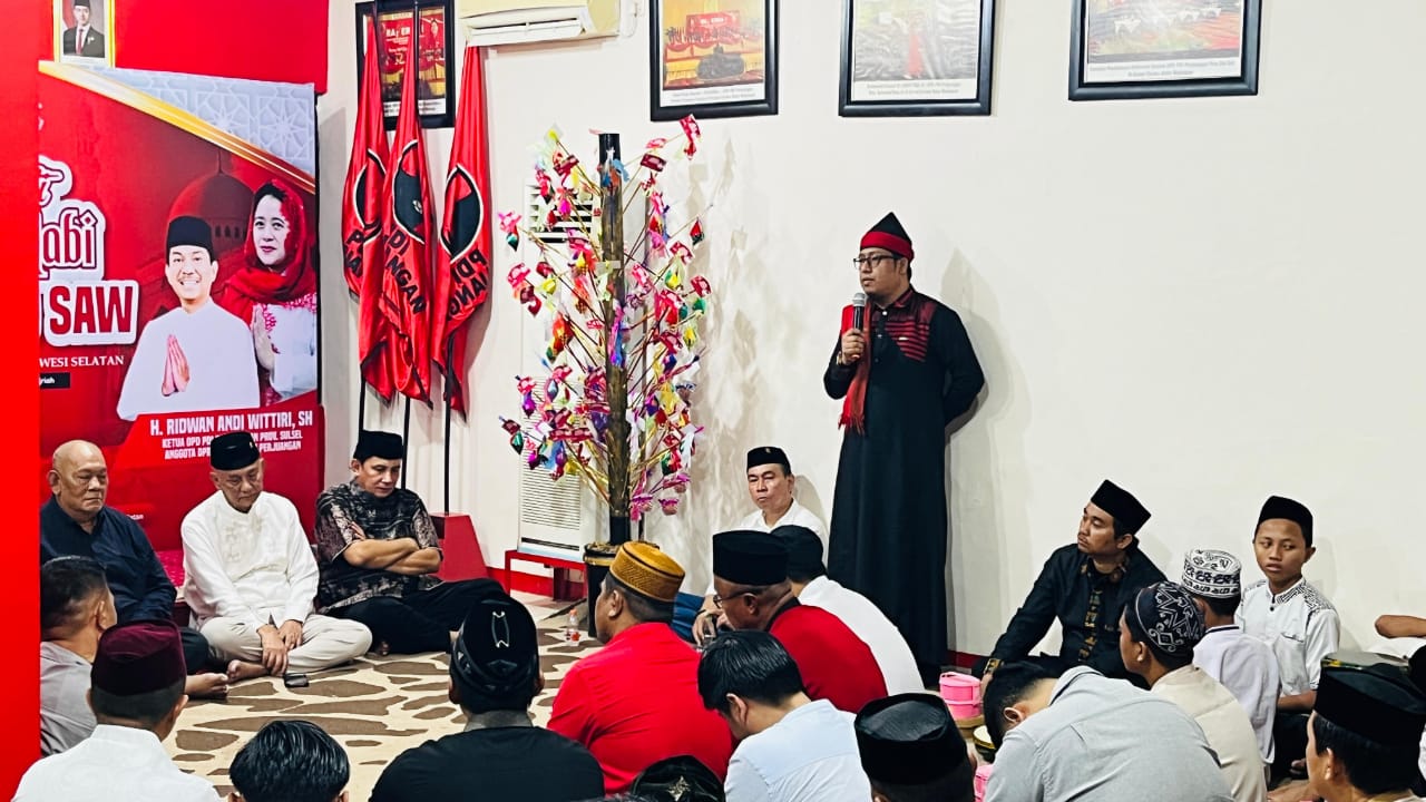 PDIP Sulsel Gelar Maulid Nabi, ARW Ajak Kader Teladani Akhlak Rasulullah