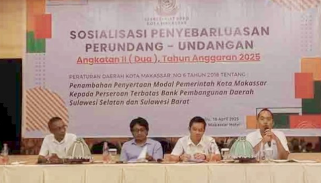 Perkuat Ekonomi Lokal, DPRD Makassar Dorong Transparansi Penyertaan Modal Bank Sulselbar