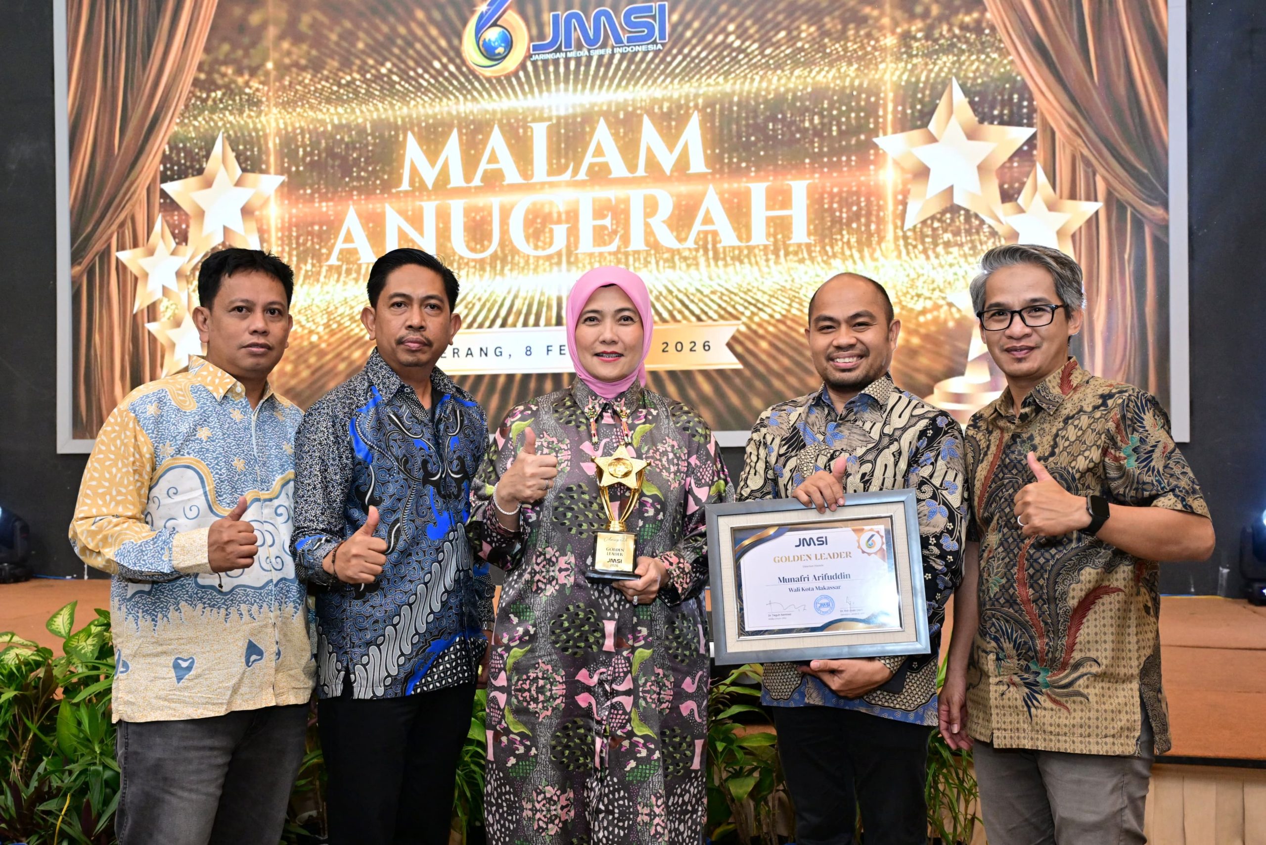 TOP! Wali Kota Makassar Raih Golden Leader JMSI Award 2026, Sukses Integrasikan 358 Layanan ke LONTARA+