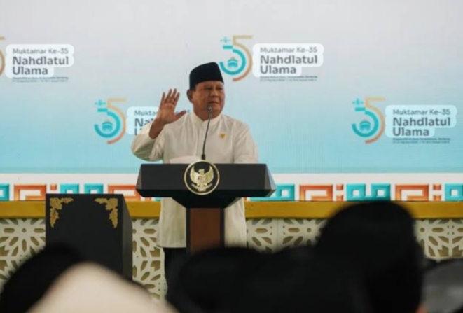 Ini Pesan dan Penghormatan Presiden Prabowo untuk Ulama saat Buka Muktamar ke 35 NU di Jombang